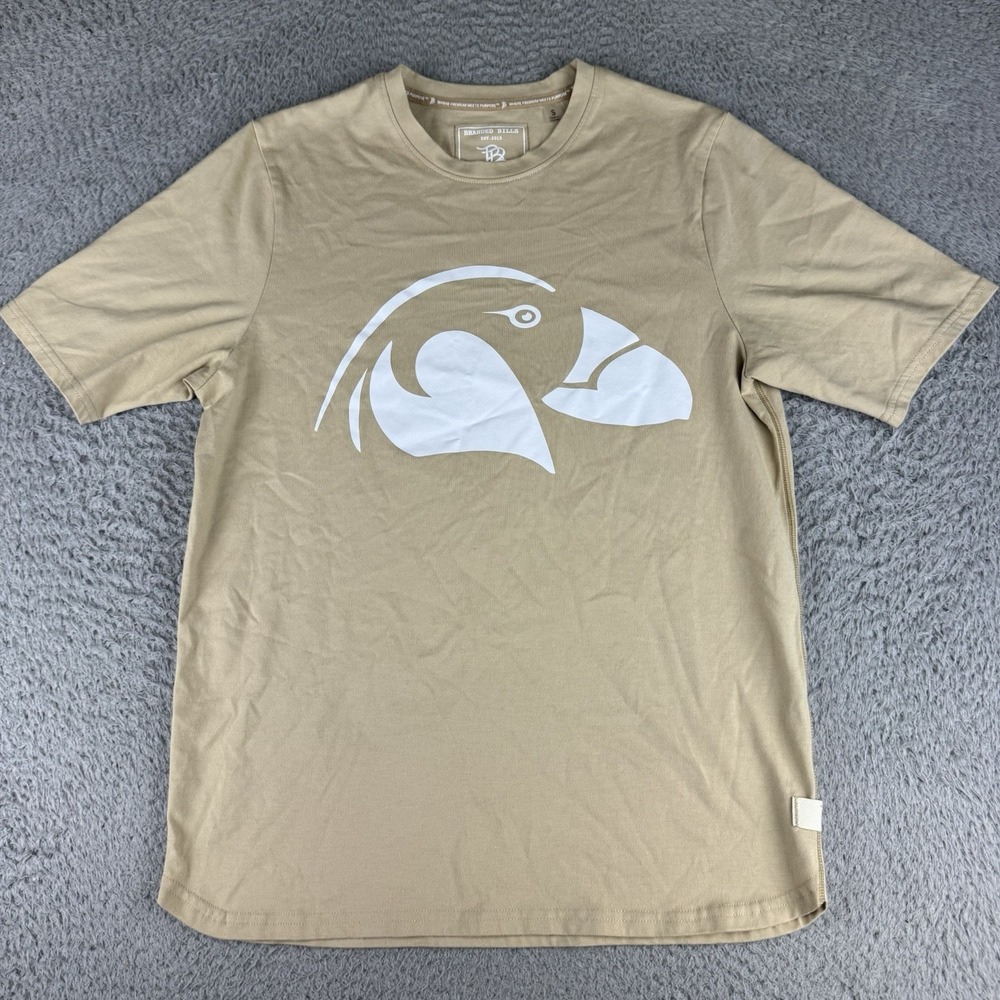 Bandon Dunes Golf Branded Bills Beige T‎ Shirt Men's Size Small